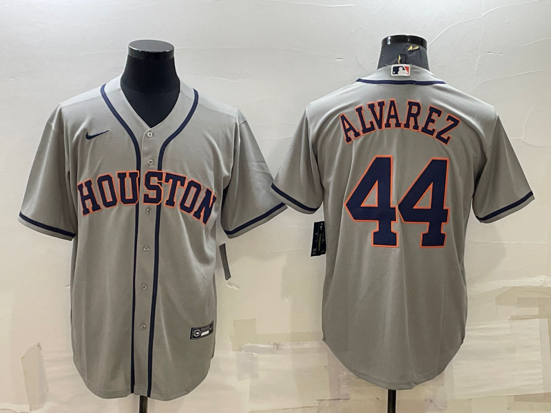Men's Houston Astros Yordan Alvarez #44 Gray Jersey